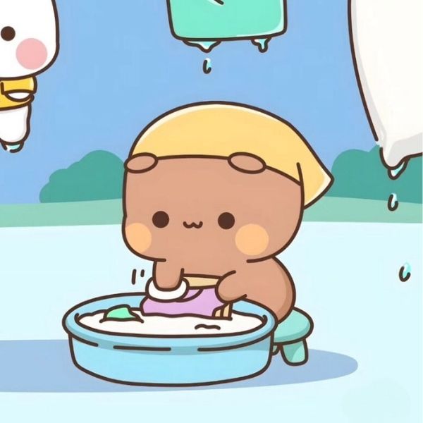 Top 99 hình avatar gấu cute BUBU giặt đồ