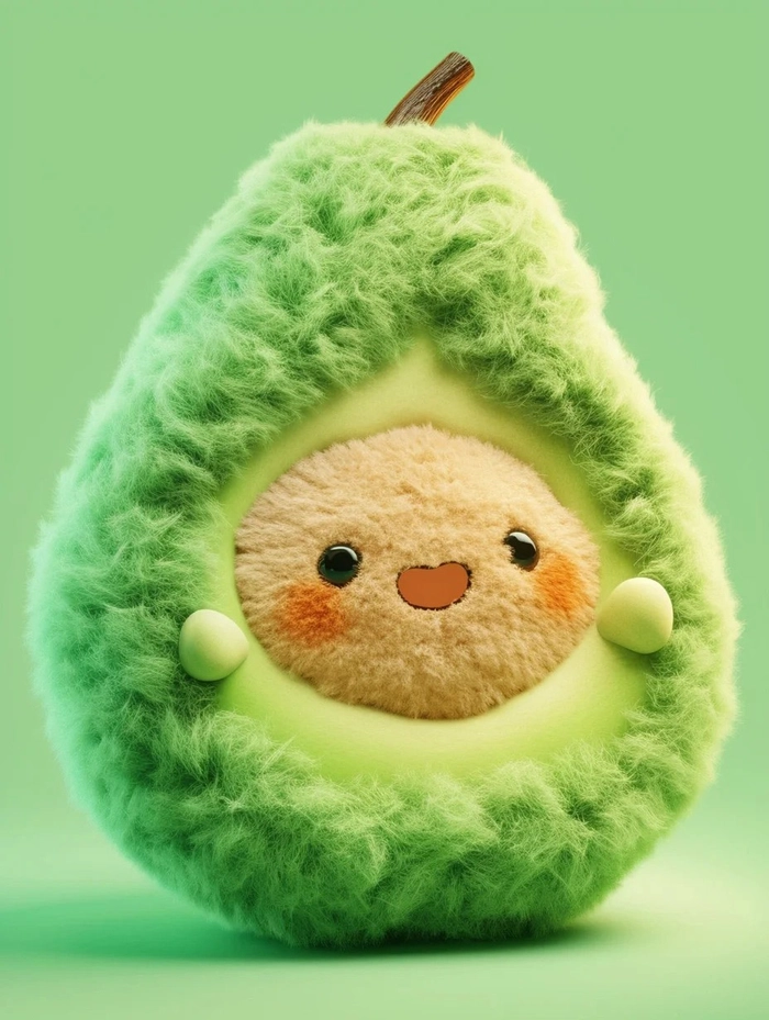 Avatar quả bơ nhồi bông cute