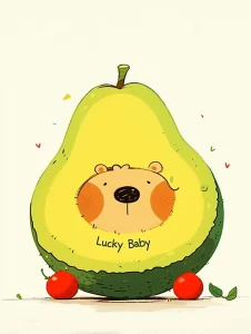 Avatar trái bơ cute kiểu hoạt hình