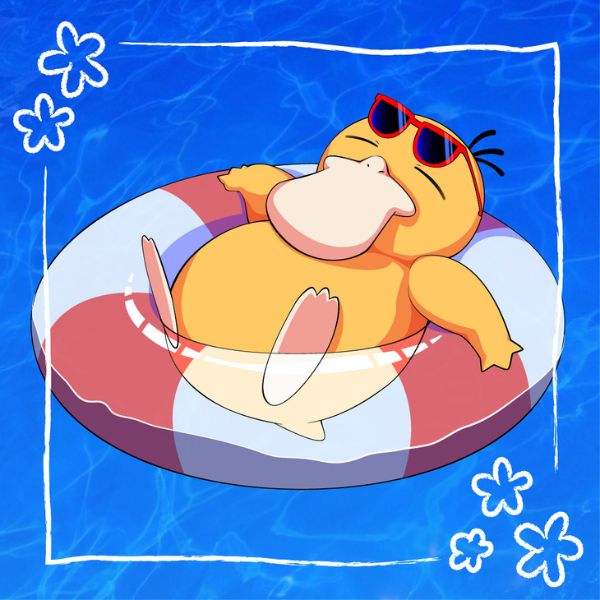 Avatar vịt vàng cute tắm bể bơi