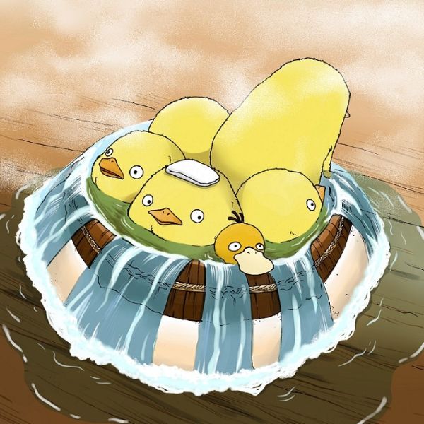 Avatar vịt vàng cute tắm bồn
