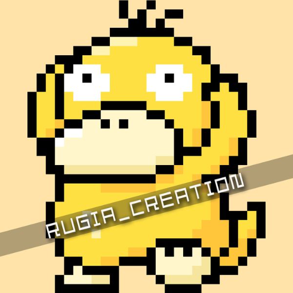 Avatar vịt vàng cute pixel