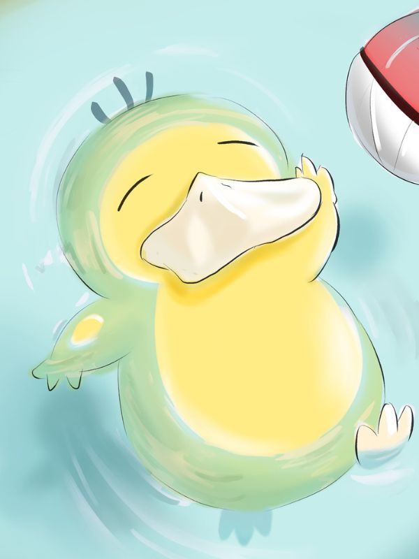 Avatar vịt vàng cute bơi ngửa