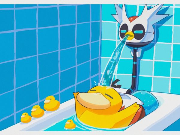 Avatar vịt vàng cute tắm bồn tắm
