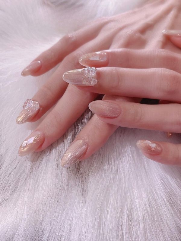 Nail xà cừ đắp bột 1