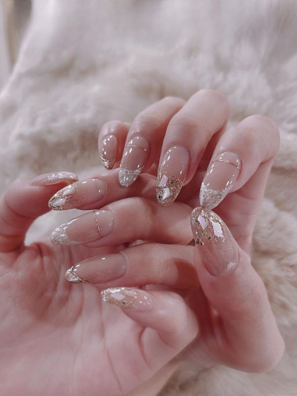 Nail xà cừ nude 2