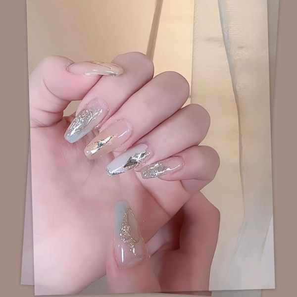 Nail xà cừ xanh 3