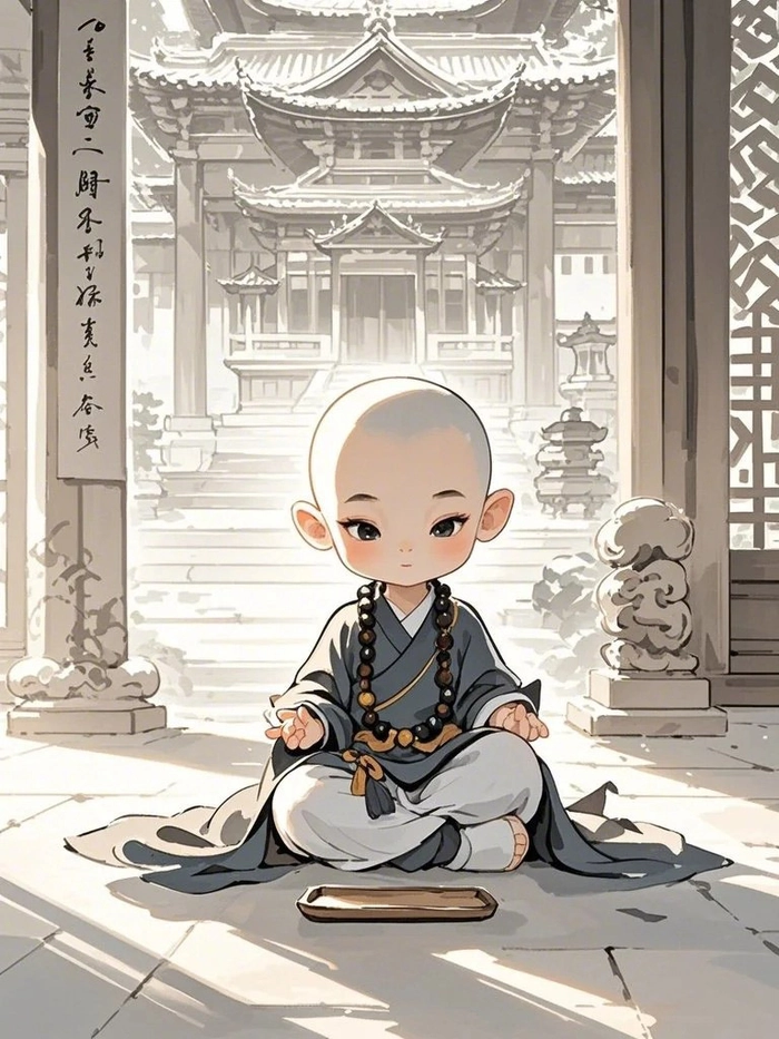 Chú tiểu với nụ cười hiền