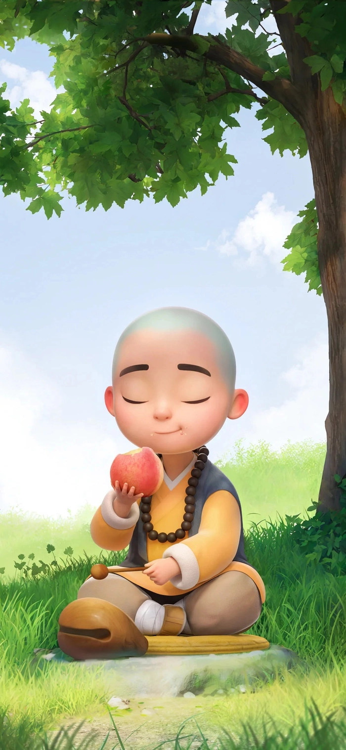 Chú tiểu trong không gian yên bình
