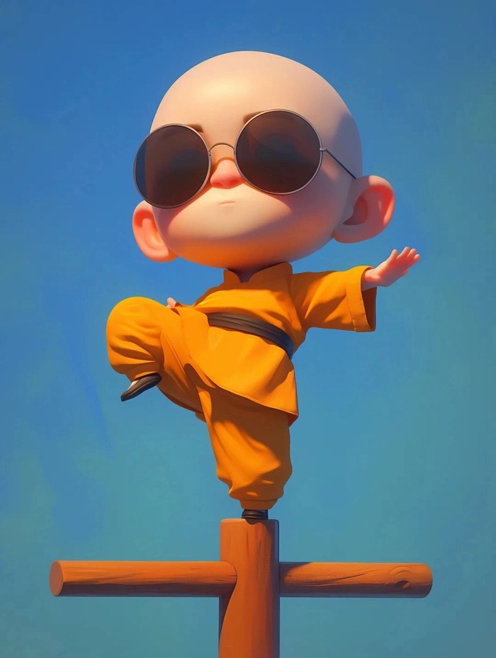 Hình ảnh chú tiểu chibi cực kỳ dễ thương