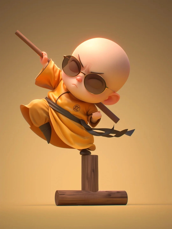 Hình ảnh chú tiểu chibi dễ thương