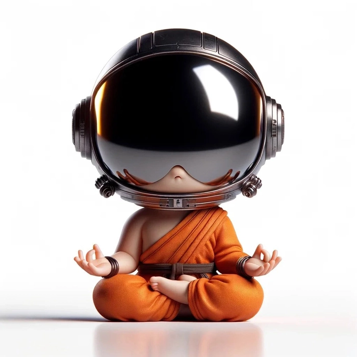 Hình chú tiểu chibi đội nón bảo hiểm