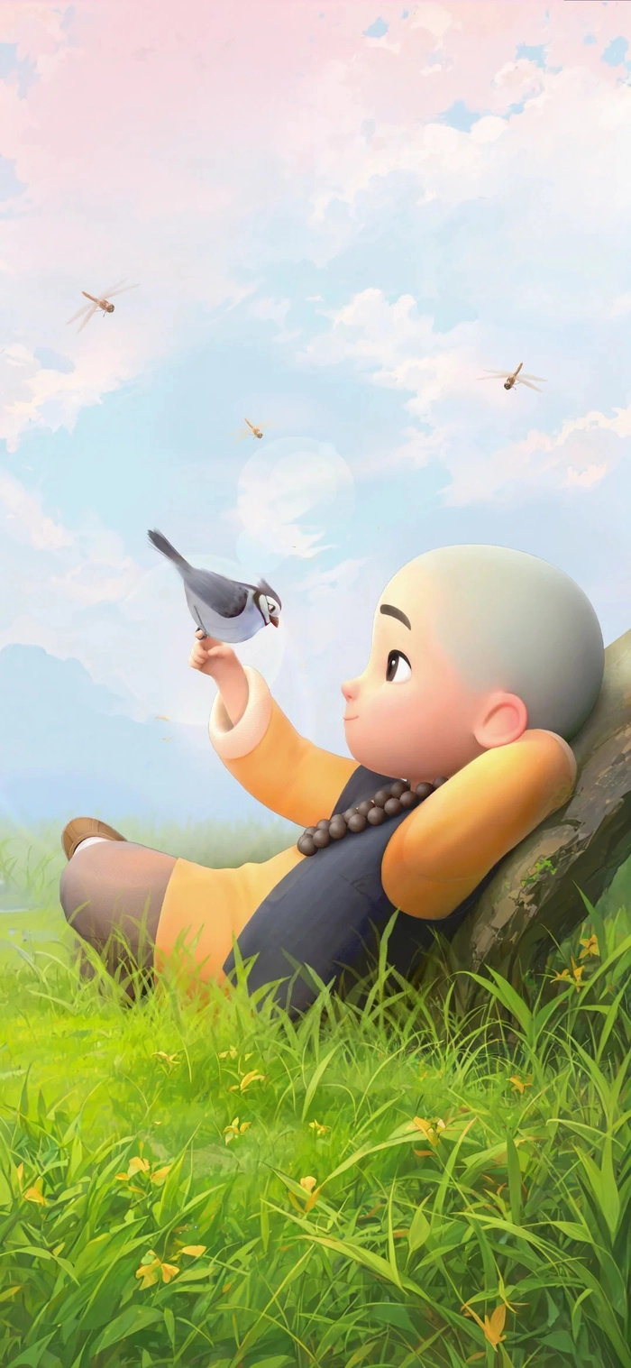 Hình nền chú tiểu chibi cực kỳ dễ thương