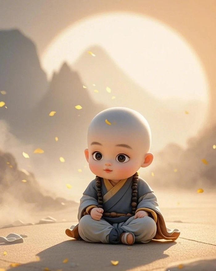 Hình nền chú tiểu chibi đáng yêu