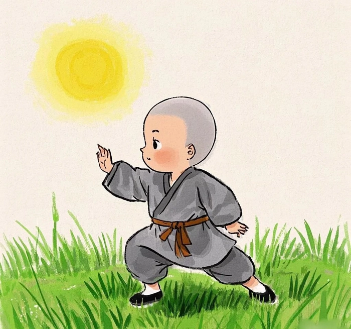 Hình nền chú tiểu chibi dễ thương cho máy tính