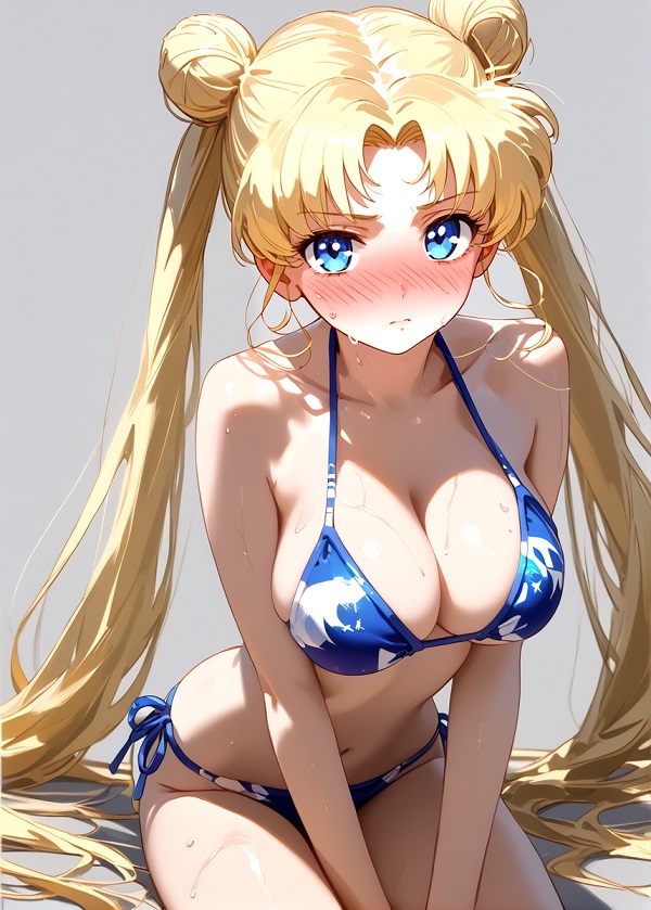 Ảnh anime nữ mặc bikini phong cách cổ điển lôi cuốn
