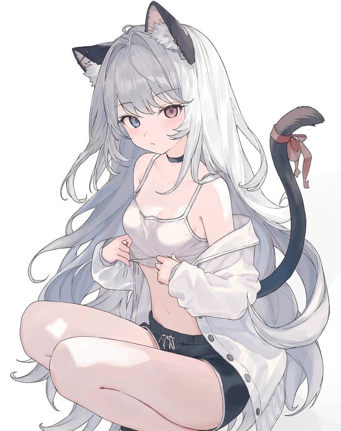Góc nhìn cận cảnh khuôn mặt tóc trắng anime