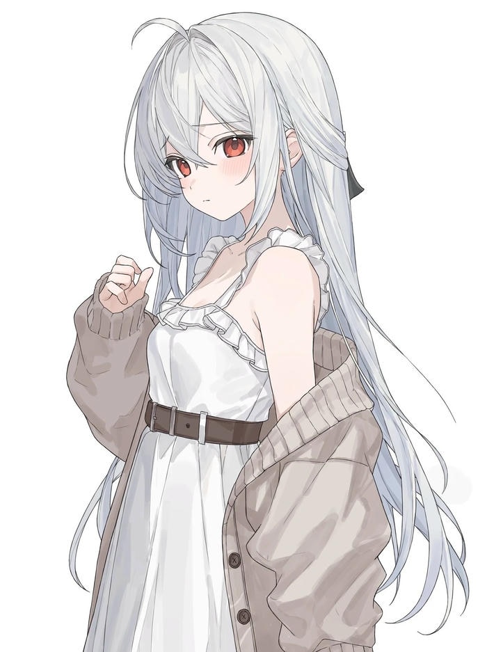 Mái tóc bạc kim anime với hiệu ứng lung linh