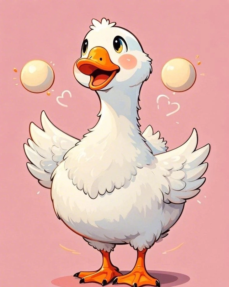 Avatar con vịt cute biểu cảm hài