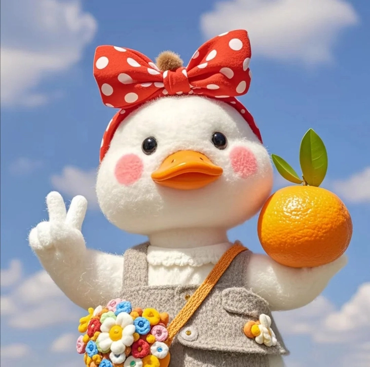 Avatar con vịt trắng cute dễ cưng
