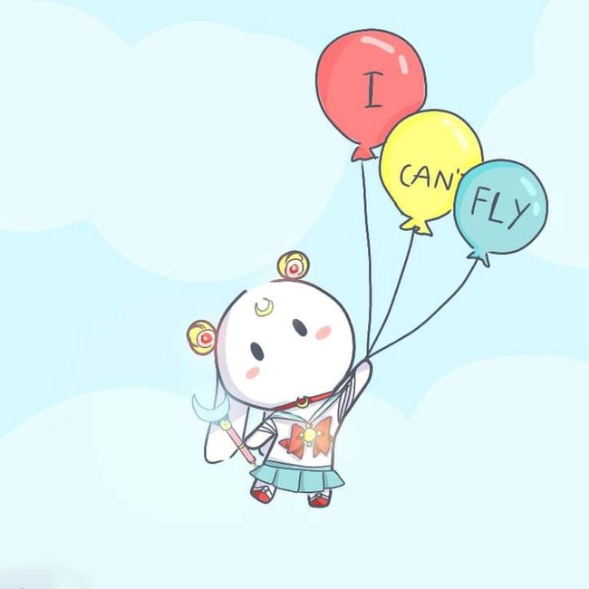Avatar hình nền thỏ bảy màu lấp lánh