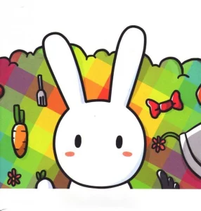 Avatar hình nền thỏ bảy màu pastel