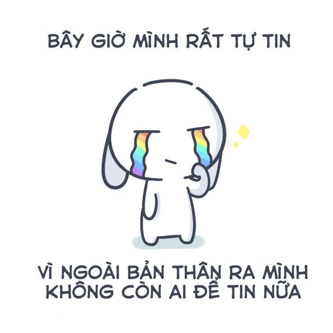 Avatar thỏ 7 màu giận dỗi cute