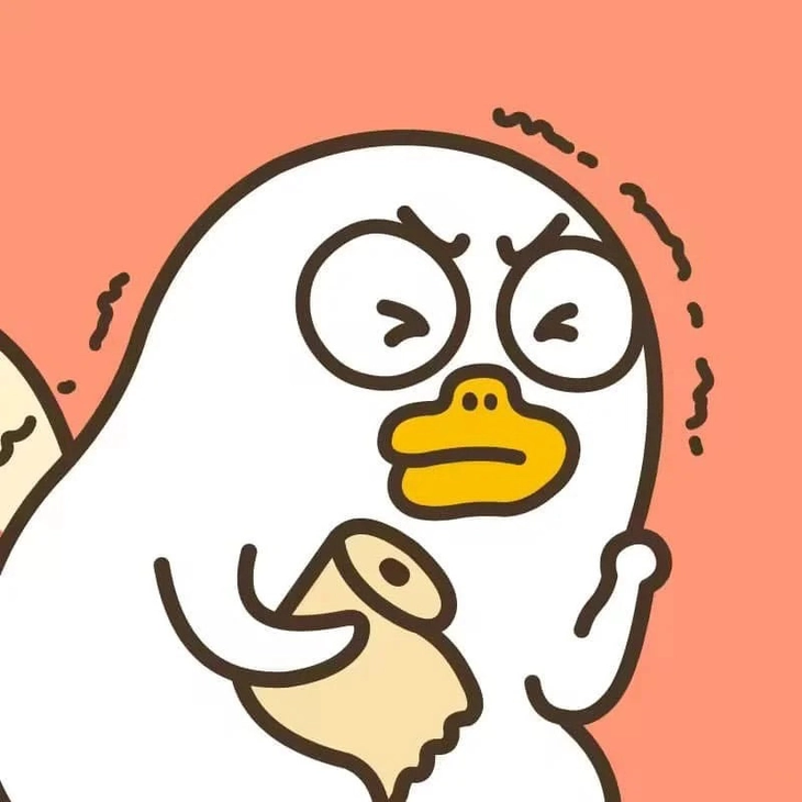 Avatar vịt cute đang đi ẻ