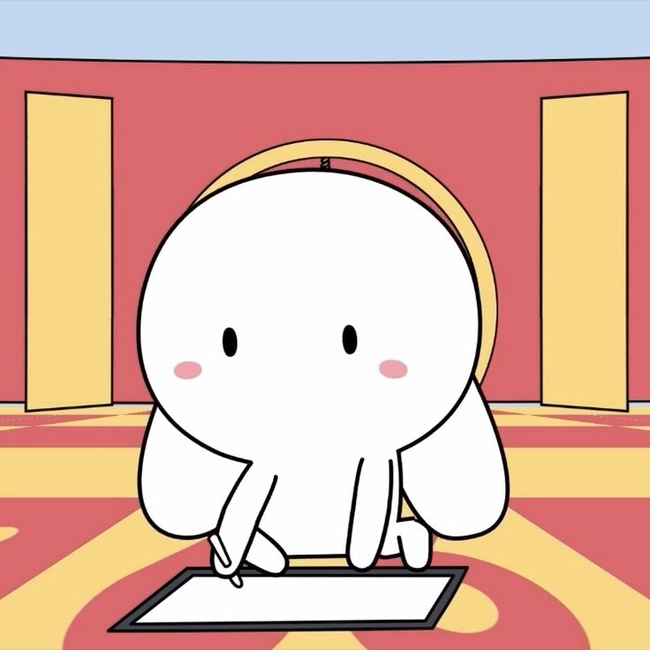 Cute avatar thỏ bảy màu ngồi chill