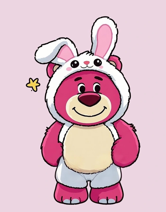 Cute strawberry bear trong avatar gấu dâu