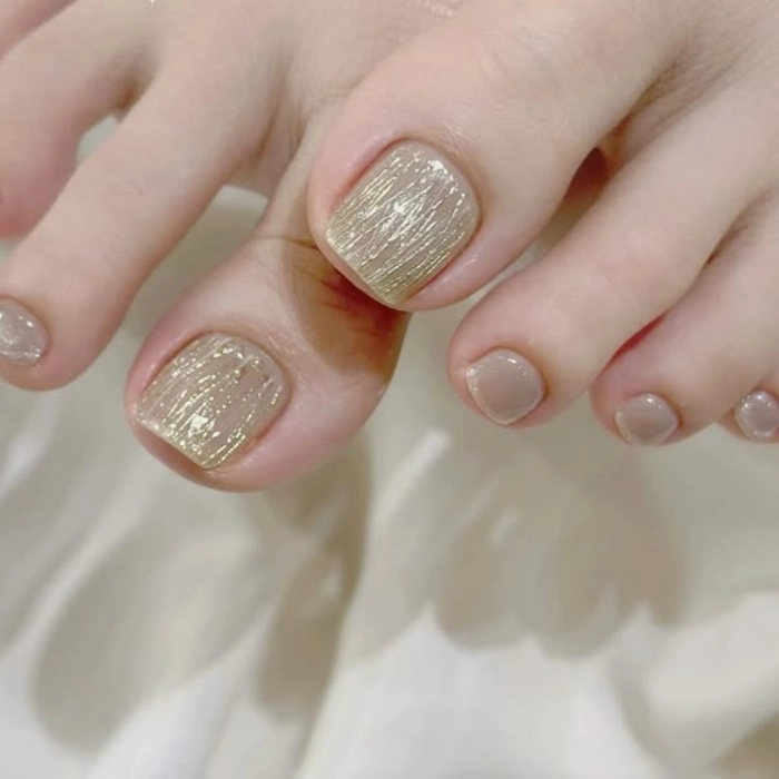 Mẫu móng chân sơn gel màu pastel