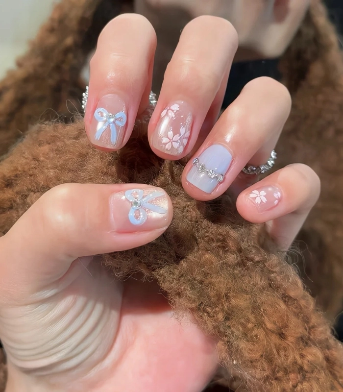 Mẫu nail đẹp đơn giản cho móng ngắn nhám lì