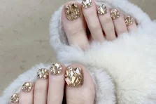 218+ mẫu nail chân đính đá khối cực phẩm sang xịn mịn