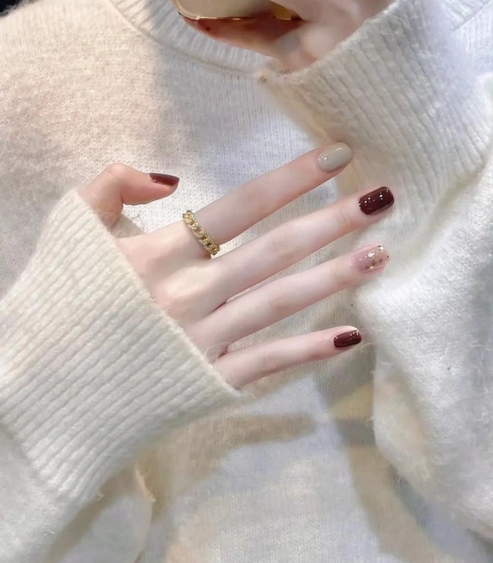 Nail móng ngắn đẹp kiểu Hàn