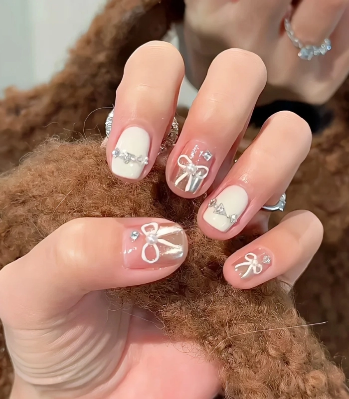 Những mẫu nail đẹp cho móng ngắn dịu dàng