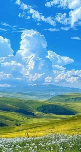 hình nền điện thoại bầu trời xanh pastel nhẹ nhàng