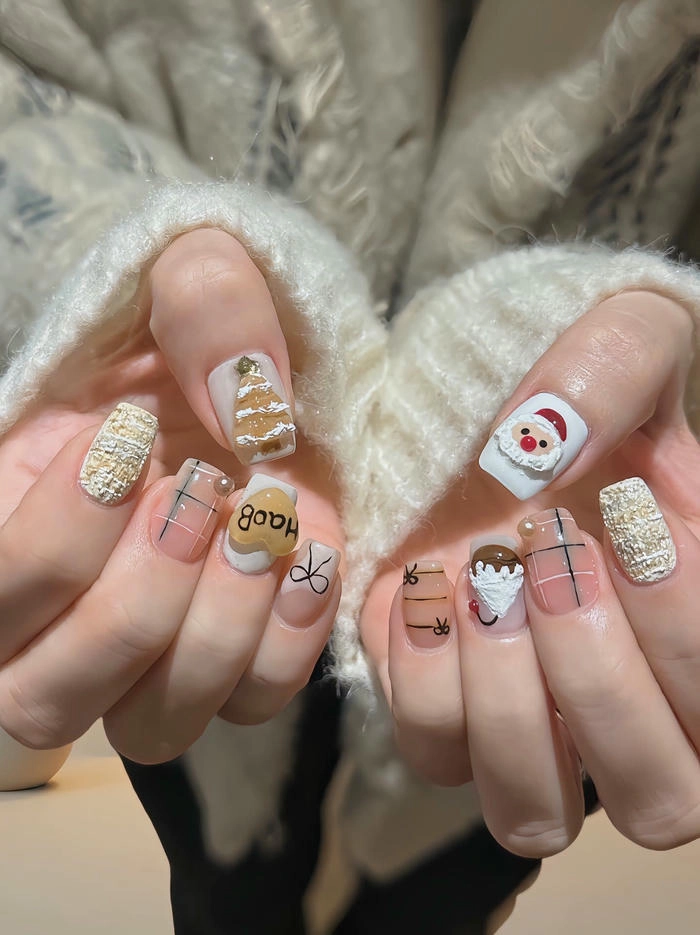 mẫu nail tay vẽ cute