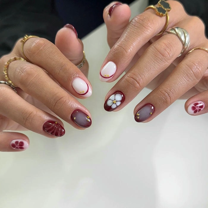 mẫu nail tay vẽ đơn giản siêu đẹp