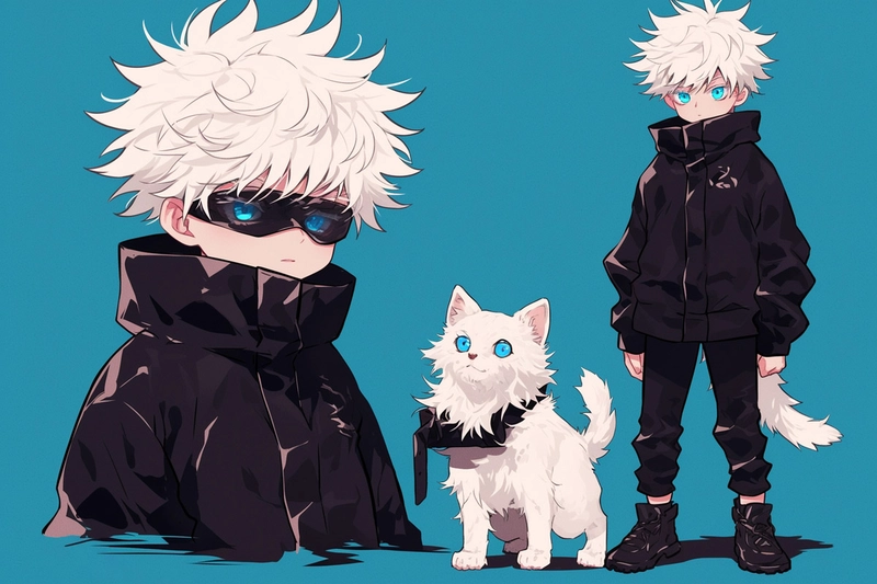 Ảnh Gojo Satoru chibi ngầu bá đạo
