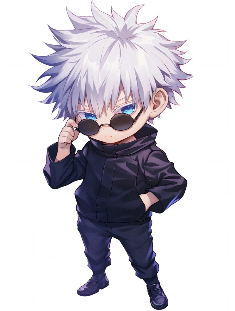 Ảnh Gojo Satoru cute trong trang phục đen