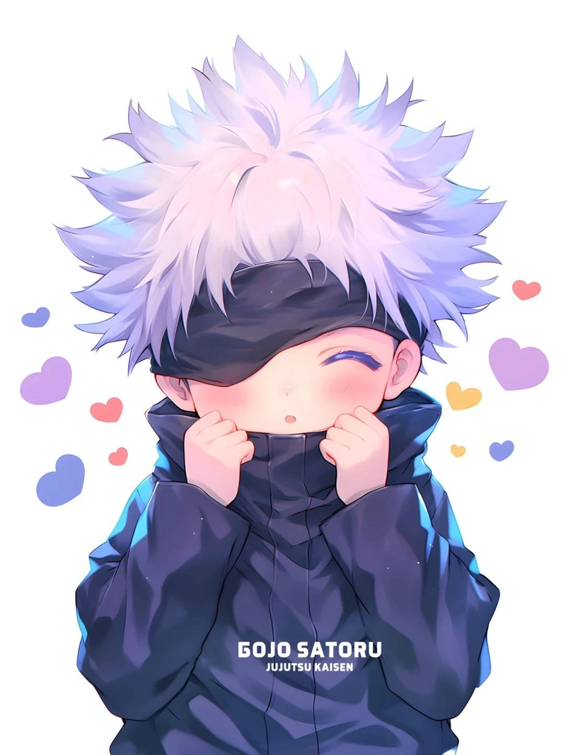 Ảnh Gojo Satoru cute với mắt bịt băng