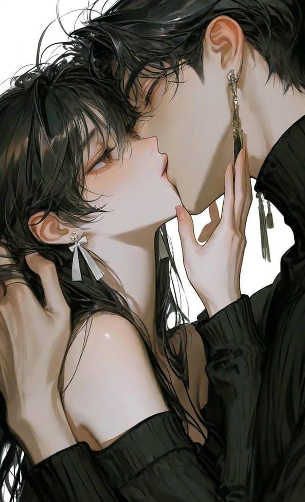Ảnh anime hôn nhau trong khung cảnh hoàng hôn