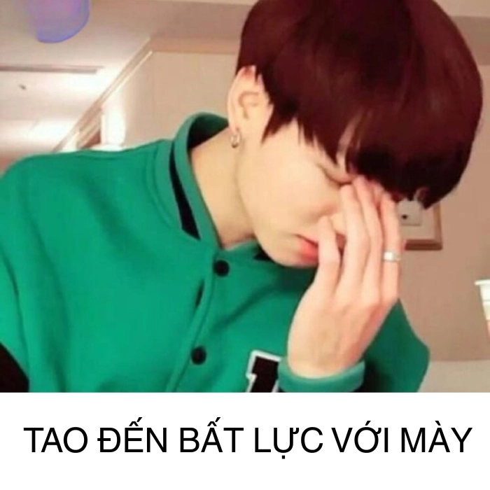Biểu cảm meme bất lực siêu hài