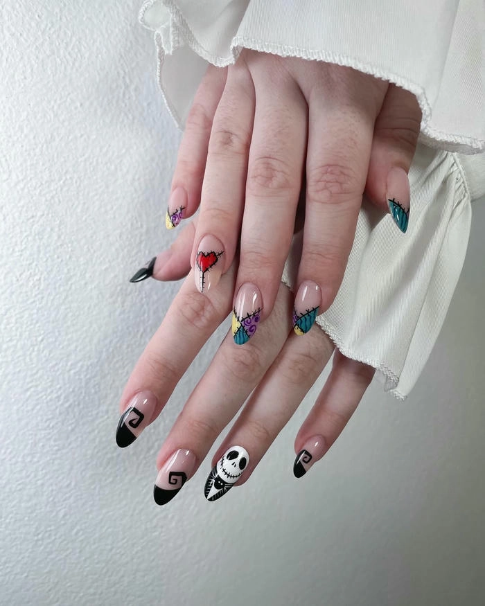 Bộ nail halloween nhẹ nhàng
