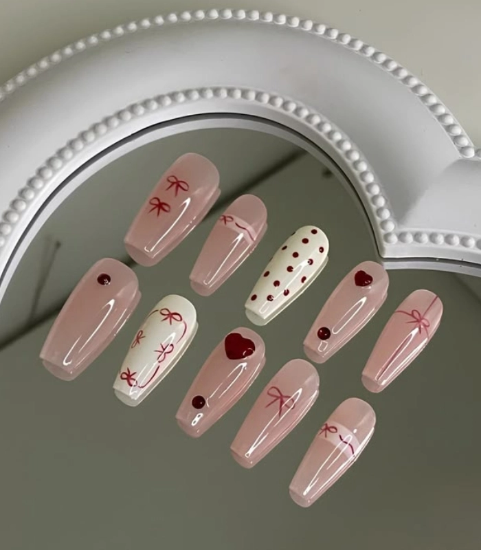 Bộ nail màu thạch dễ thương