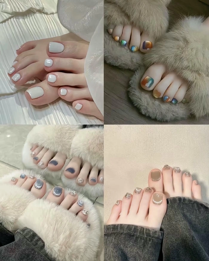 Các mẫu móng chân đẹp đơn giản