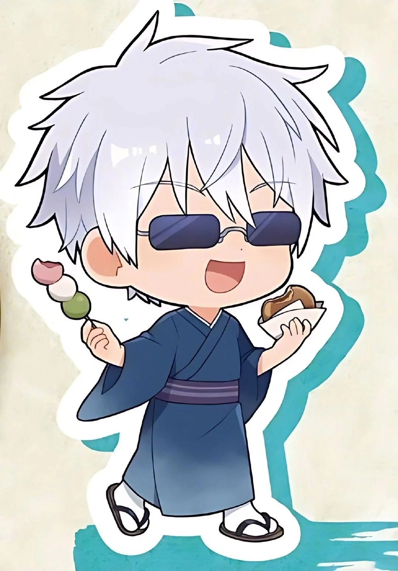 Hình Satoru Gojo chibi phiên bản hài hước