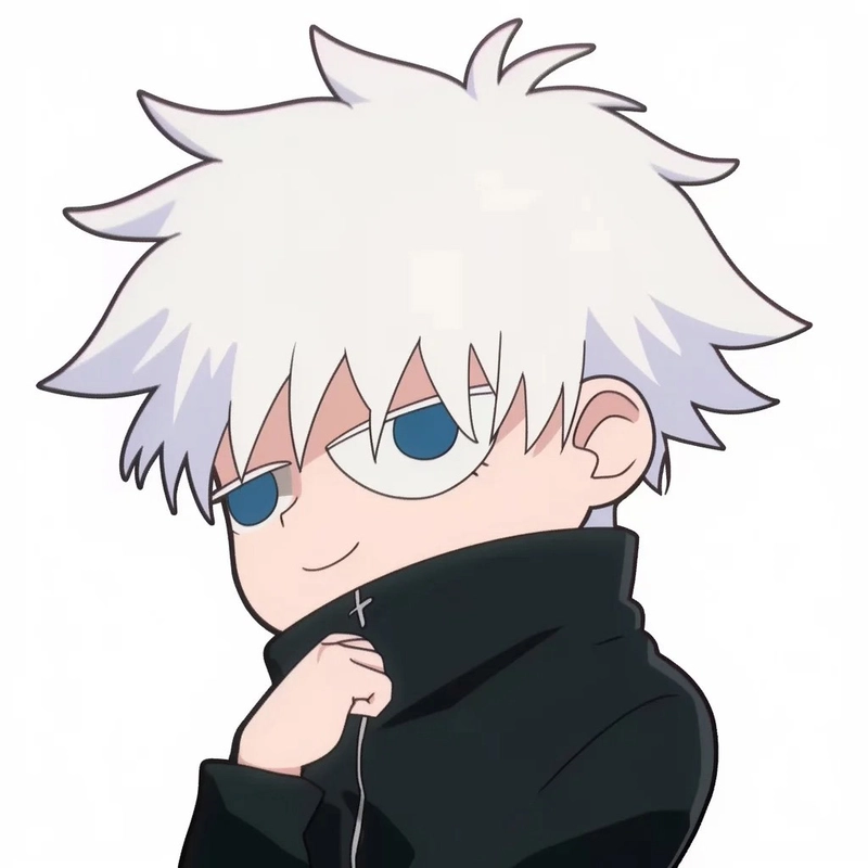 Hình ảnh Gojo Satoru chibi mắt xanh