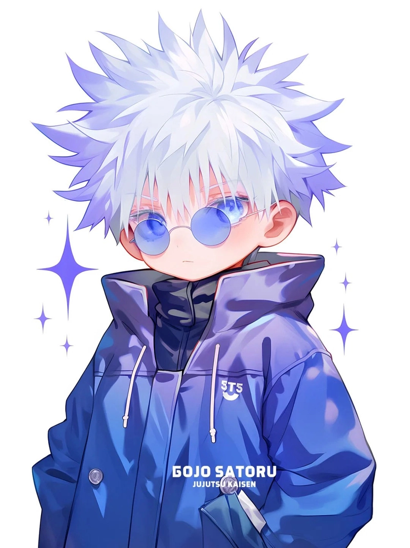 Hình ảnh Gojo Satoru chibi phong cách anime