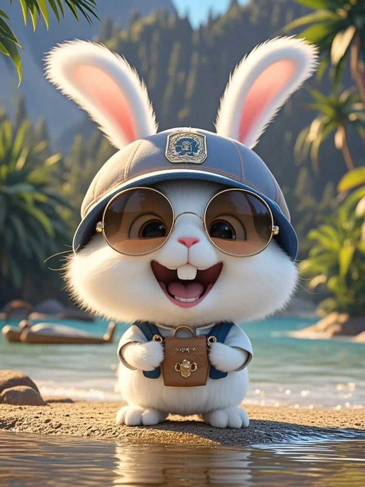 Hình ảnh thỏ chibi cute Hàn Quốc